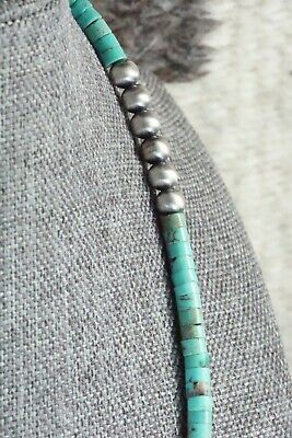 Turquoise & Sterling Silver Necklace - Navajo - High Lonesome Trading