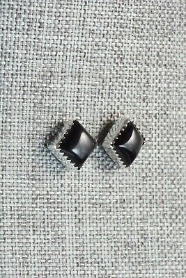 Onyx & Sterling Silver Earrings - Annie Spencer
