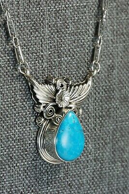 Turquoise & Sterling Silver Necklace - Loretta Delgarito