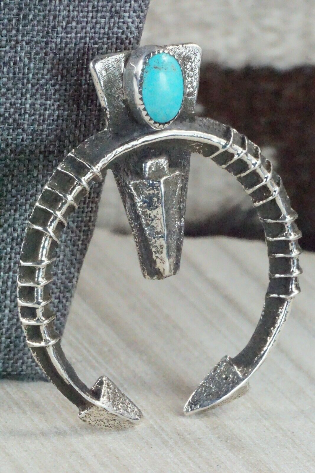 Turquoise and Sterling Silver Naja Pendant - Delbert Arviso