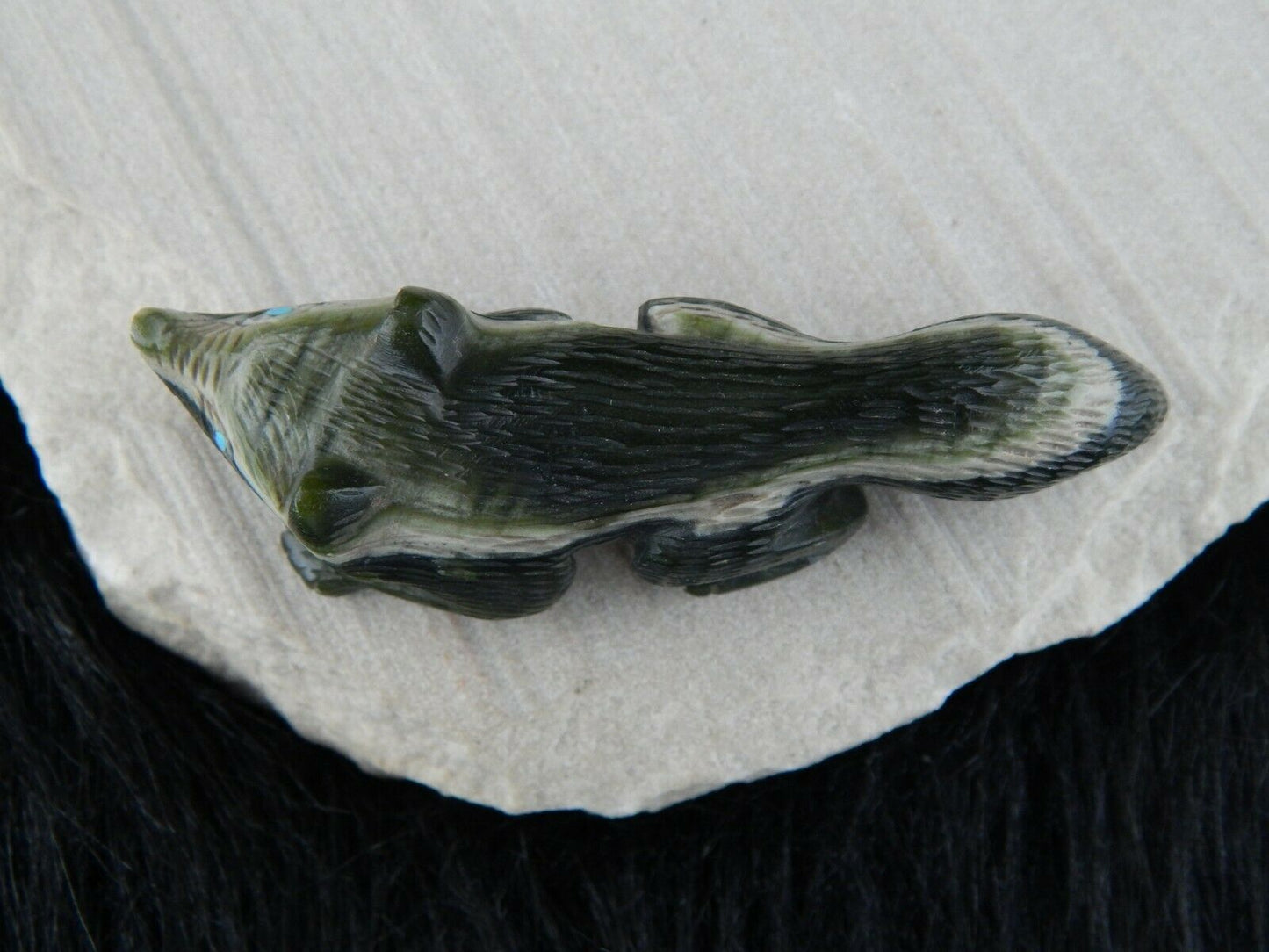 Badger Zuni Fetish Carving - Karen Zuni - High Lonesome Trading