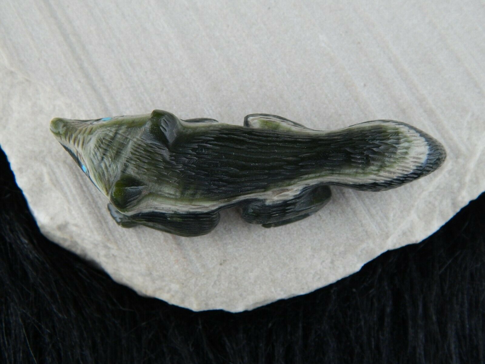 Badger Zuni Fetish Carving - Karen Zuni - High Lonesome Trading