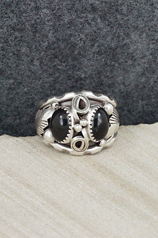 Onyx & Sterling Silver Ring - Max Calliditto - Size 11.5