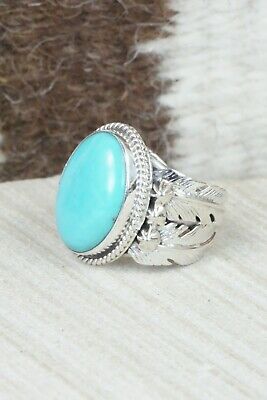 Turquoise & Sterling Silver Ring - Grace Kenneth - Size 5.5