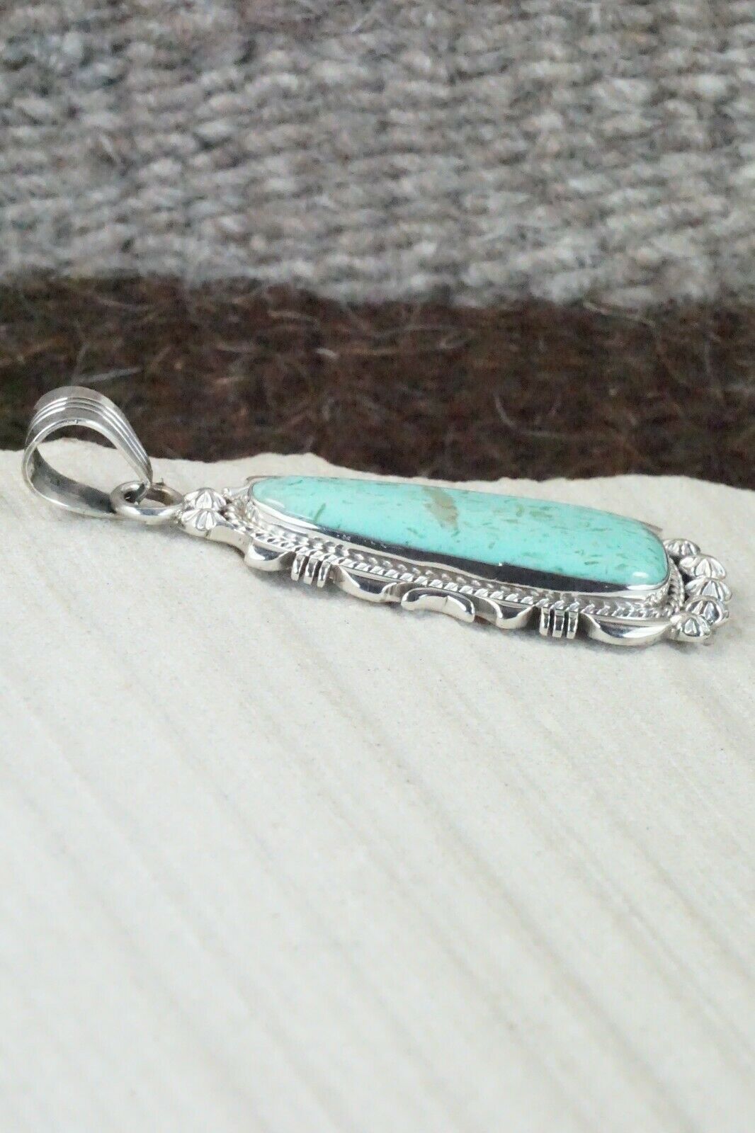 Turquoise & Sterling Silver Pendant - Daniel Benally