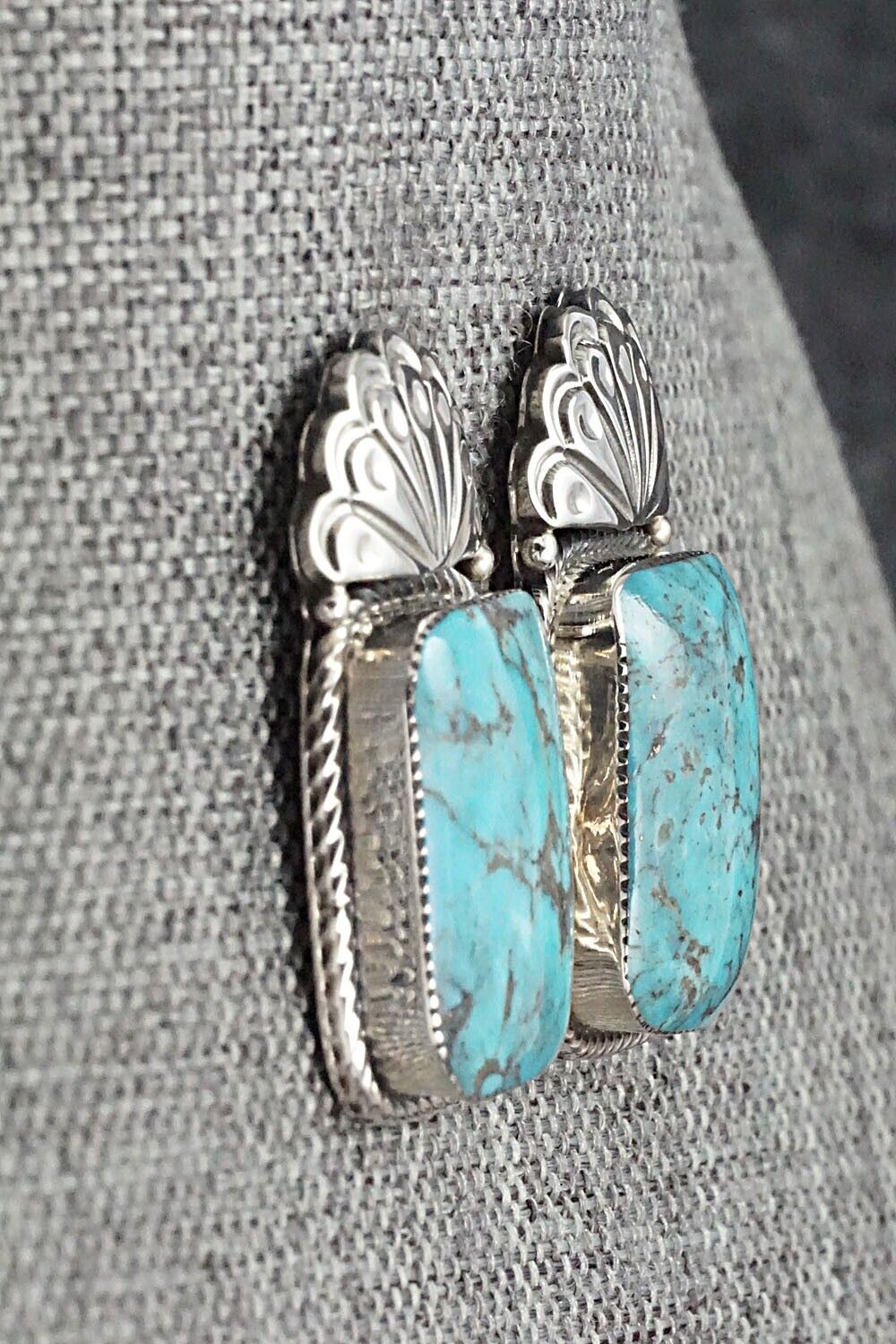 Turquoise & Sterling Silver Earrings - Sheena Jack