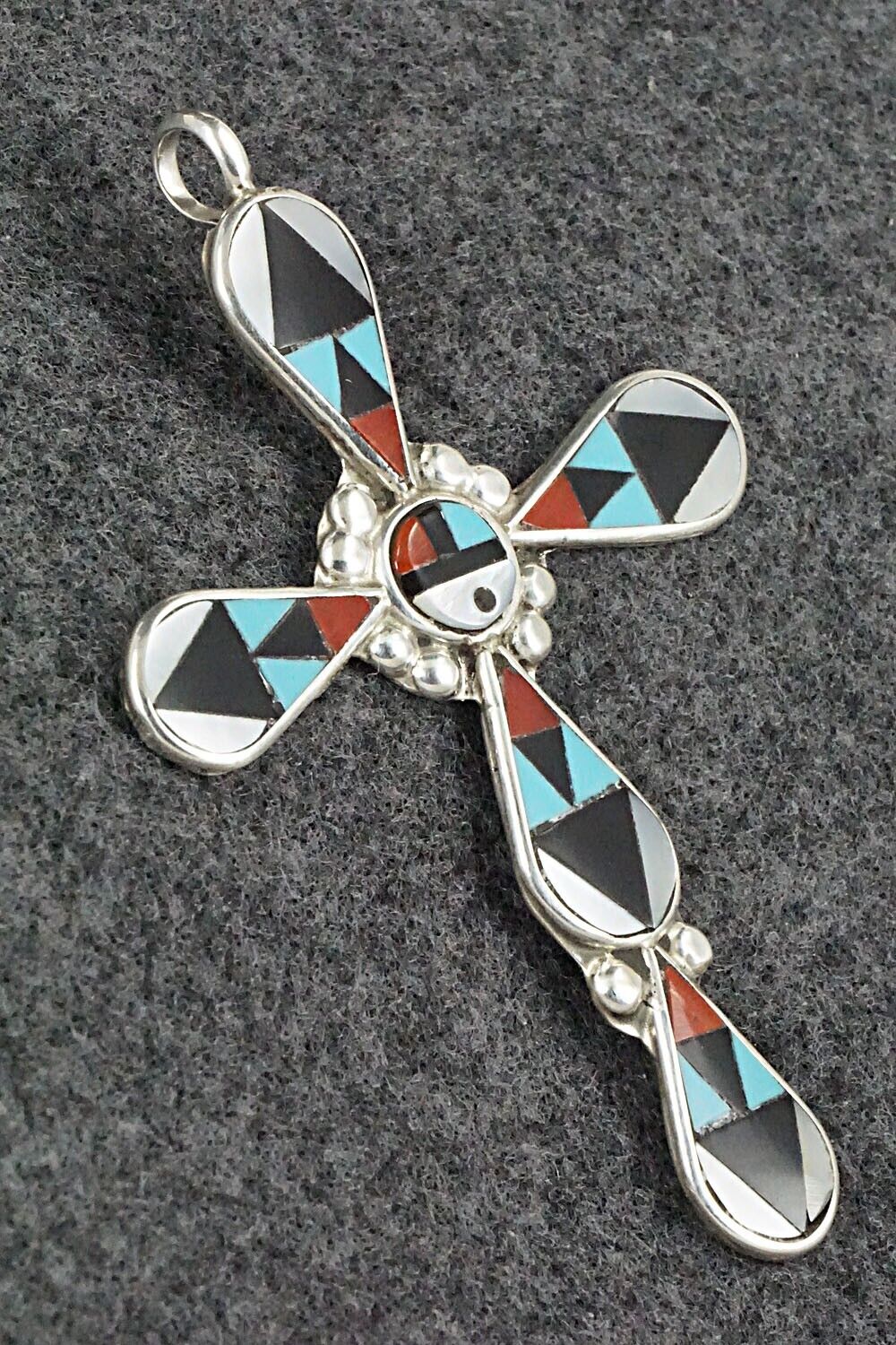 Multi Stone & Sterling Silver Pendant - Florency Lucio