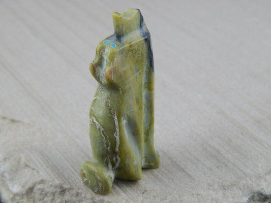 Coyote Zuni Fetish Carving- Kelly Lementino - High Lonesome Trading