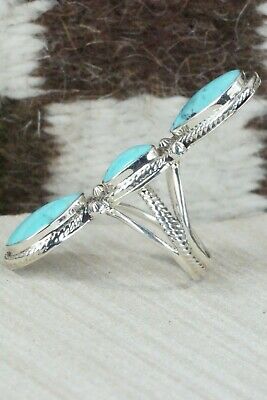 Turquoise and Sterling Silver Ring - Bucky Belin - Size 6