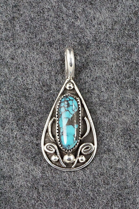 Turquoise & Sterling Silver Pendant - Priscilla Reeder