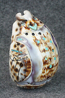 Owl Zuni Fetish Carving - Donovan Laiwakete