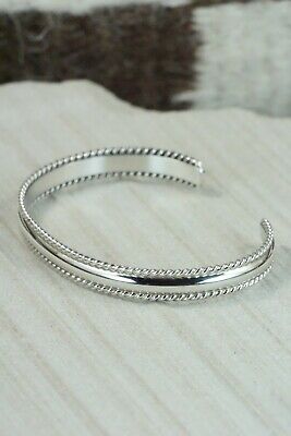 Navajo Sterling Silver Bracelet - Elaine Tahe