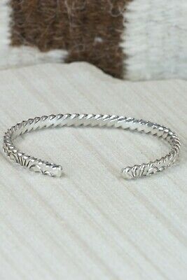 Navajo Sterling Silver Bangle Cuff - Elaine Tahe