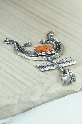 Spiny Oyster and Sterling Silver Pendant - Kevin Billah