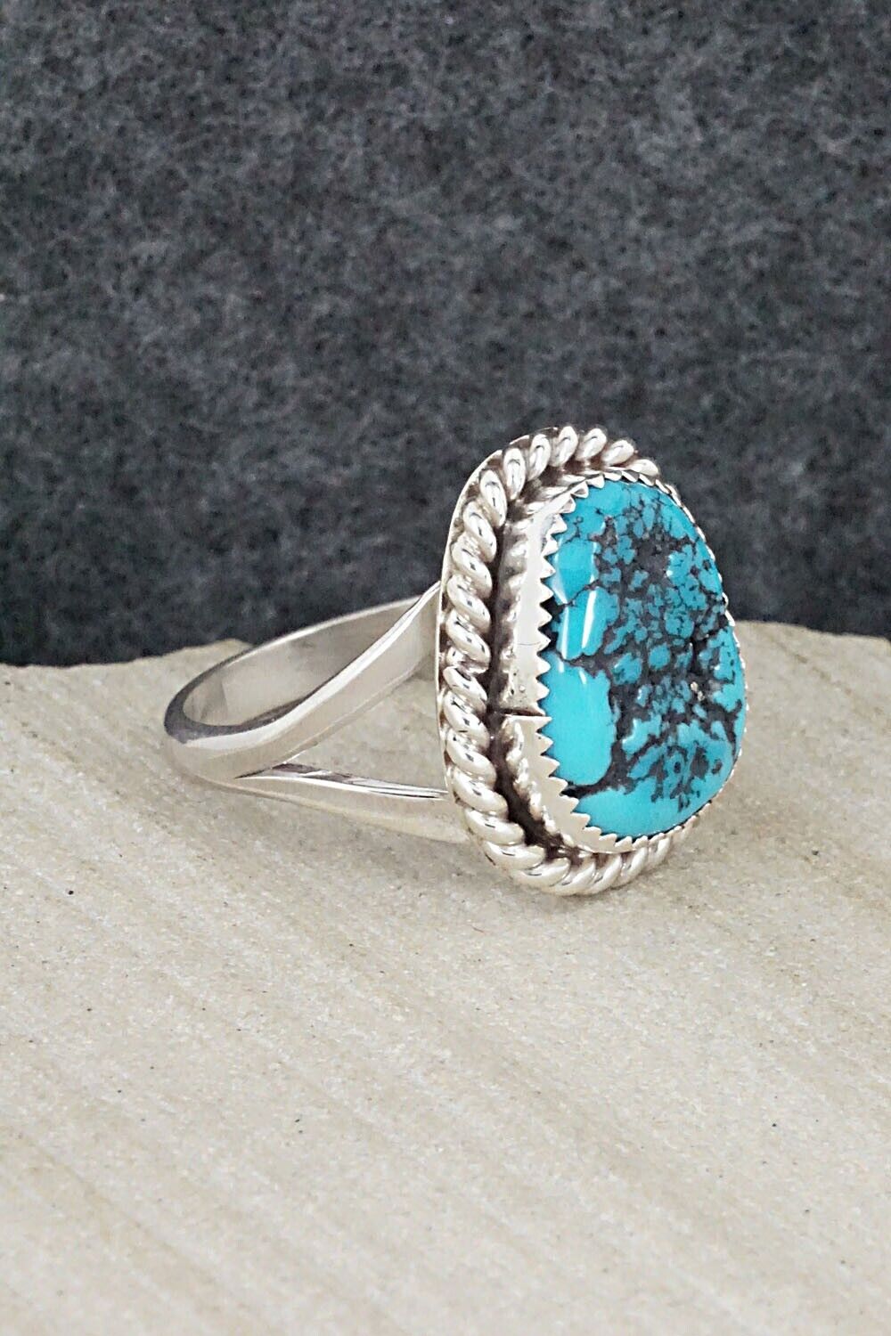 Turquoise & Sterling Silver Ring - Benjamin Martinez - Size 9.25