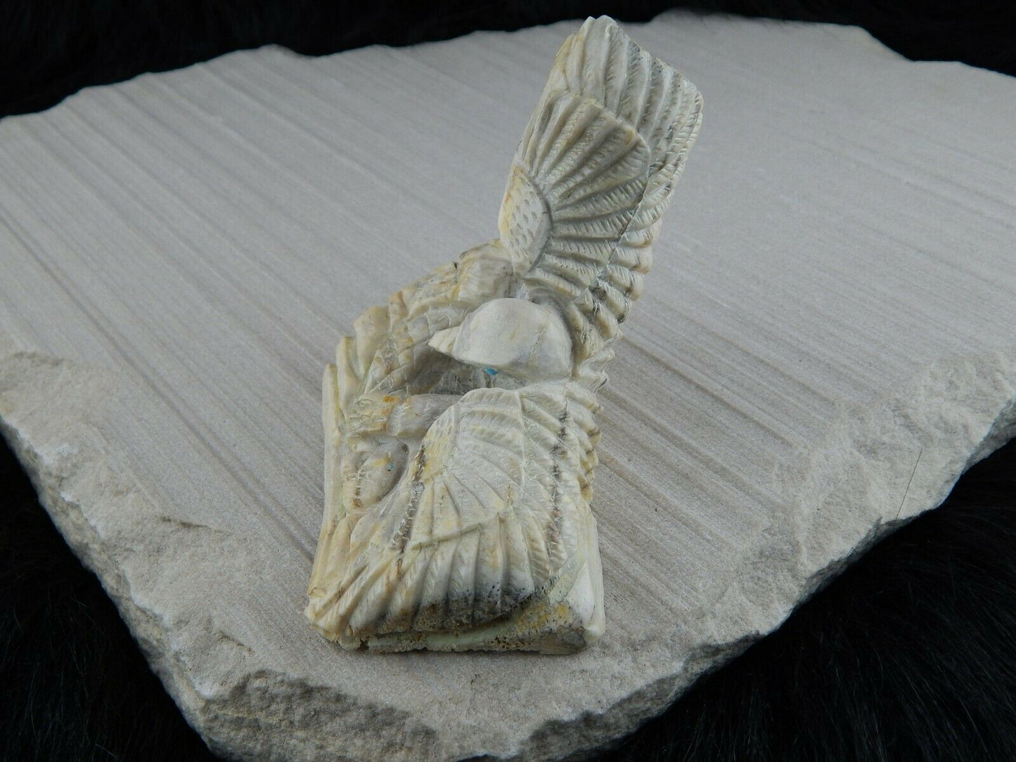 Eagle Zuni Fetish Carving - Jerrold Lahaleon - High Lonesome Trading