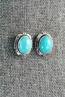Turquoise & Sterling Silver Earrings - Amos Begay