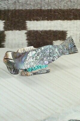 Rainbow Trout Zuni Fetish Carving - Bernard Laiwakete