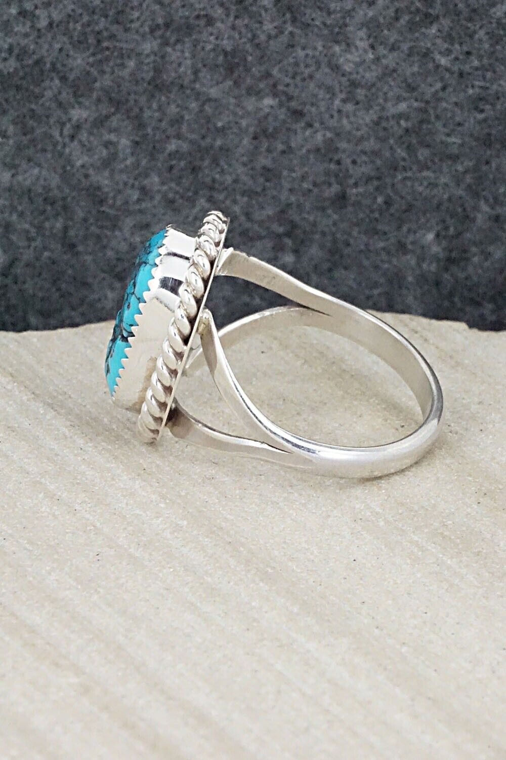 Turquoise & Sterling Silver Ring - Benjamin Martinez - Size 9.25