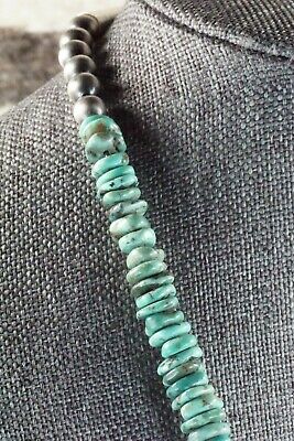 Turquoise & Sterling Silver Necklace - Navajo