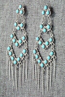 Turquoise & Sterling Silver Earrings - Dixie Booqua