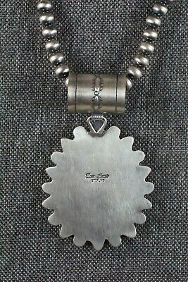 Turquoise Pendant & Sterling Silver Necklace - Tom Lewis