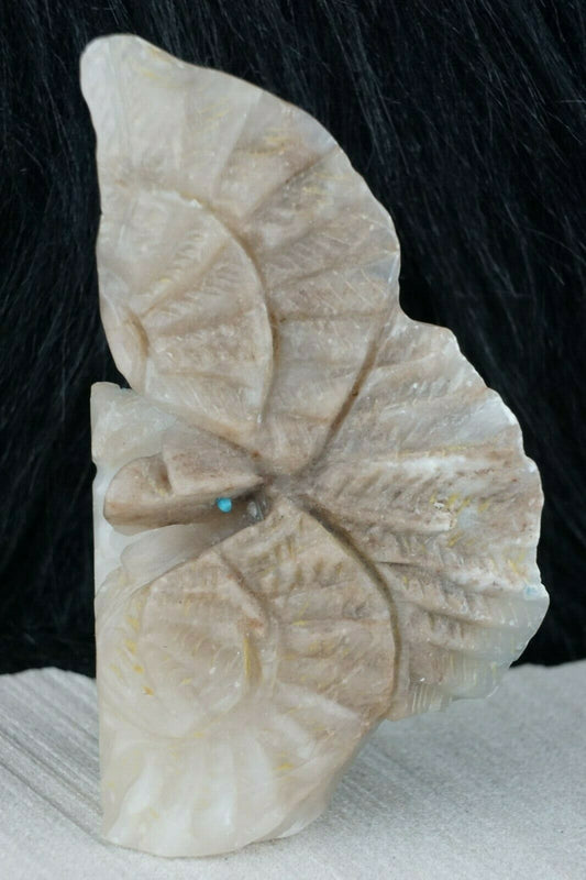 Eagle Zuni Fetish Carving - Jerrold Lahaleon - High Lonesome Trading