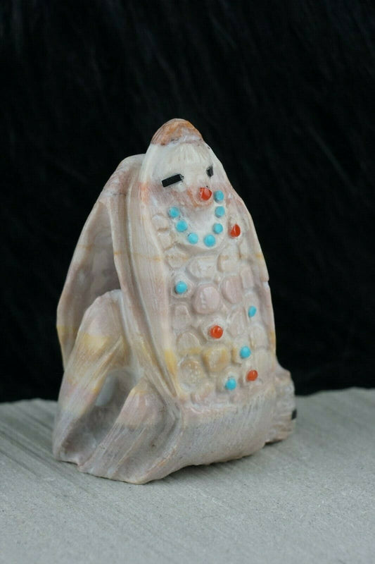 Corn Maiden Zuni Fetish Carving - Derrick Kaamasee - High Lonesome Trading