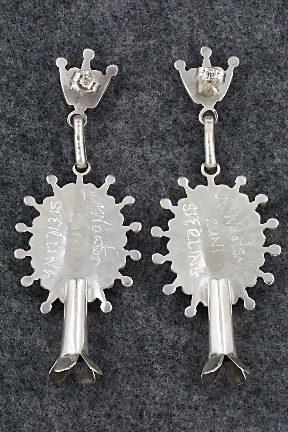 Turquoise & Sterling Silver Earrings - Lance & Cordelia Waatsa