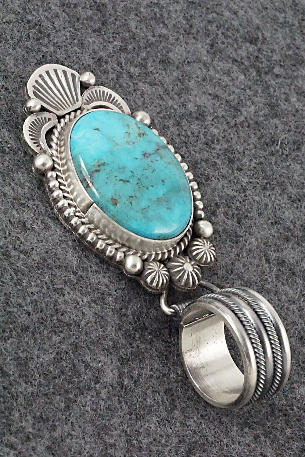 Turquoise & Sterling Silver Pendant - Michael Calladitto