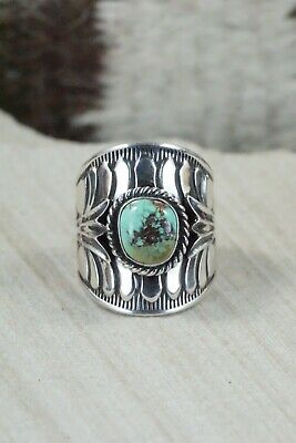 Turquoise & Sterling Silver Ring - Derrick Gordon - Size 9.75