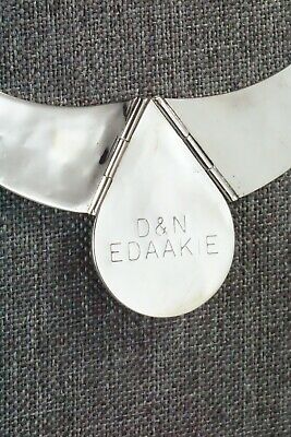 Inlay Turquoise, Coral & Sterling Silver Necklace - Derrick Edaakie