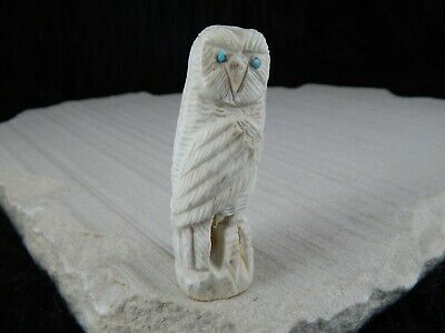 Owl Zuni Fetish Carving - Garrick Weeka - High Lonesome Trading