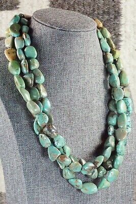 Turquoise & Sterling Silver Necklace - Navajo