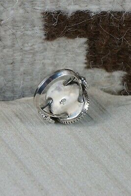 Navajo Turquoise & Sterling Silver Ring - Bobby Platero - Size 12
