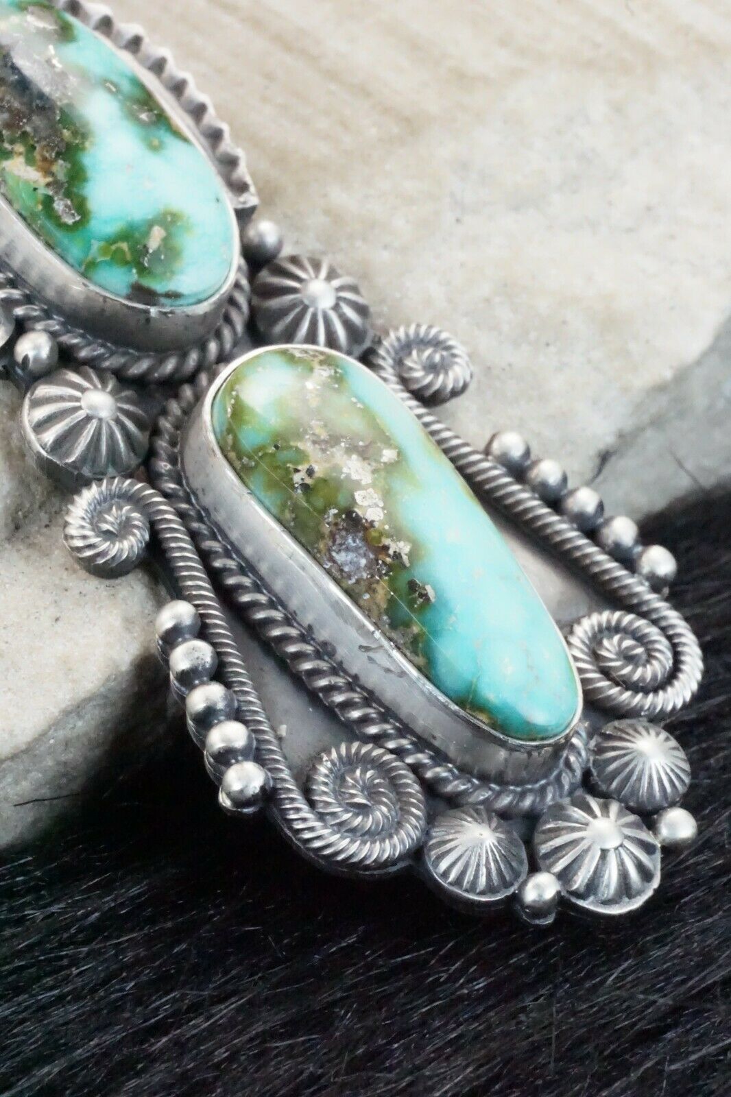 Turquoise & Sterling Silver Pendant - Michael Calladitto