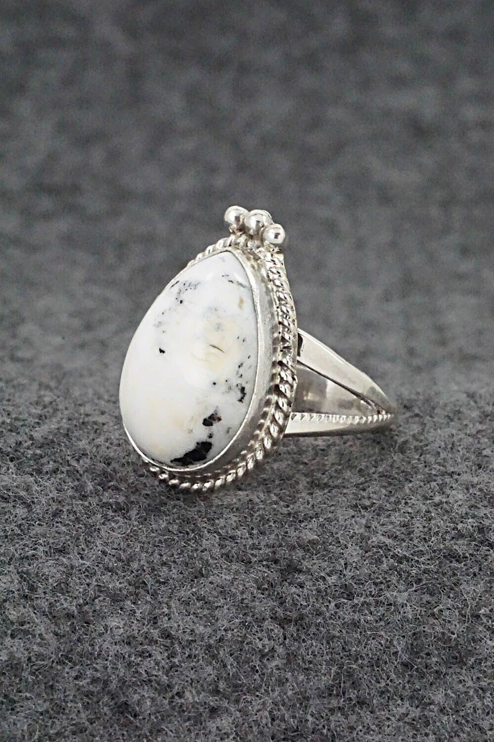White Buffalo & Sterling Silver Ring - Benjamin Martinez - Size 6.5