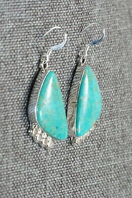 Turquoise & Sterling Silver Earrings - Sharon McCarthy - Navajo - High Lonesome Trading