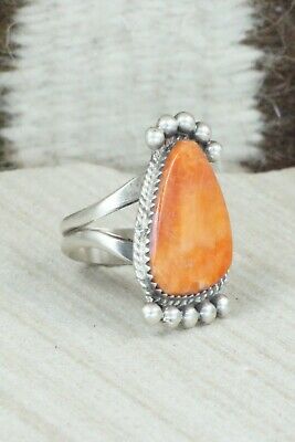 Spiny Oyster & Sterling Silver Ring - Selina Warner - Size 7.5