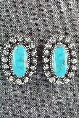 Turquoise & Sterling Silver Earrings - Michael Calladitto