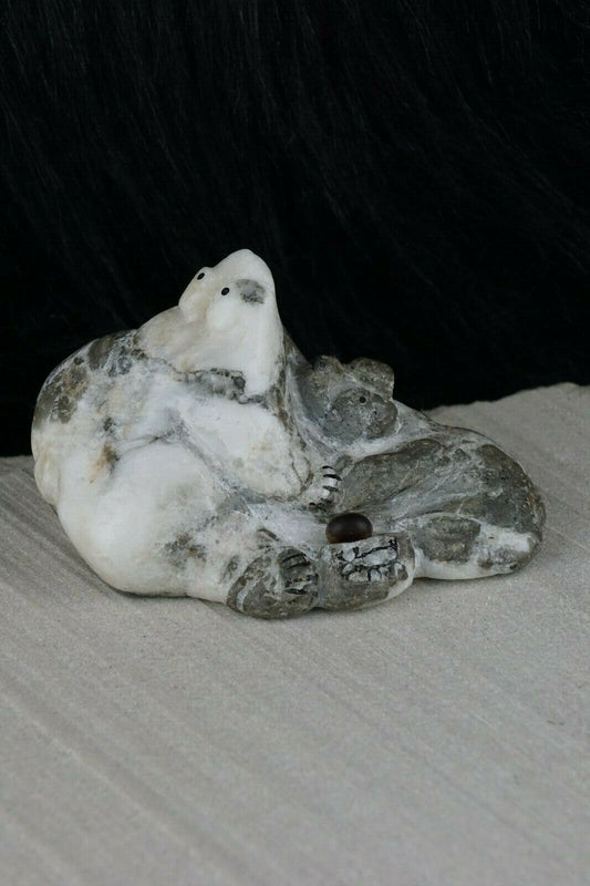 Bear Zuni Fetish Carving - Rick Kallestewa - High Lonesome Trading