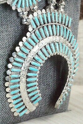 Turquoise & Sterling Silver Squash Blossom Set - Lavell Byjoe