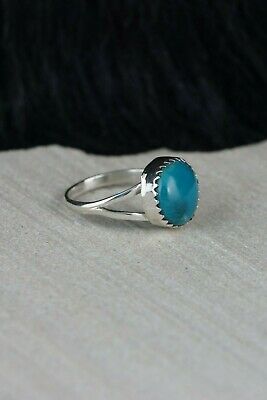 Navajo Turquoise and Sterling Silver Ring - Robert Martinez - Size 5.5 - High Lonesome Trading