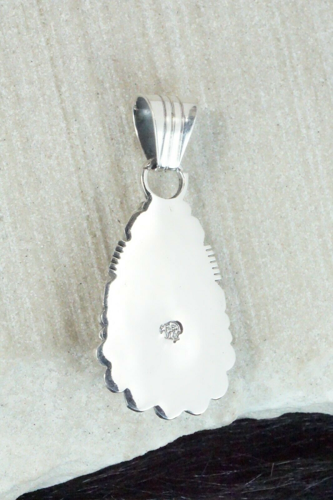 Turquoise and Sterling Silver Pendant - Bobby Platero - High Lonesome Trading