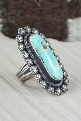 Turquoise & Sterling Silver Ring - Jess Martinez - Size 7.5