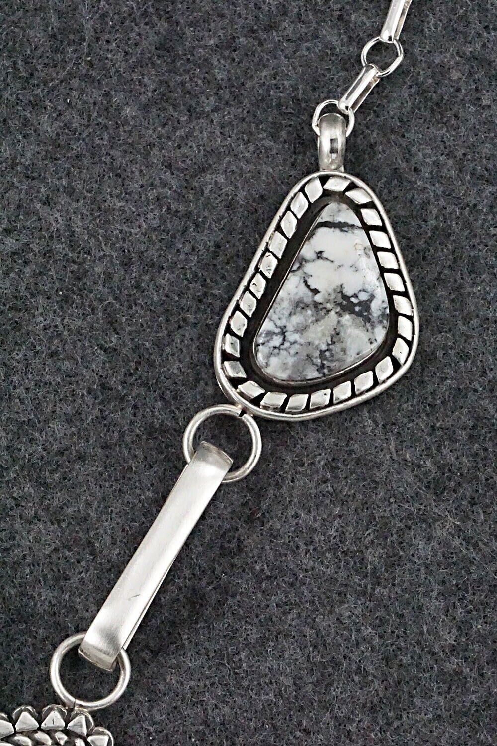 White Buffalo & Sterling Silver Necklace - Mike Smith