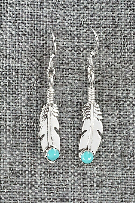 Turquoise and Sterling Silver Earrings - Louise Joe