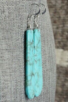 Turquoise & Sterling Silver Earrings - Lupe Lovato