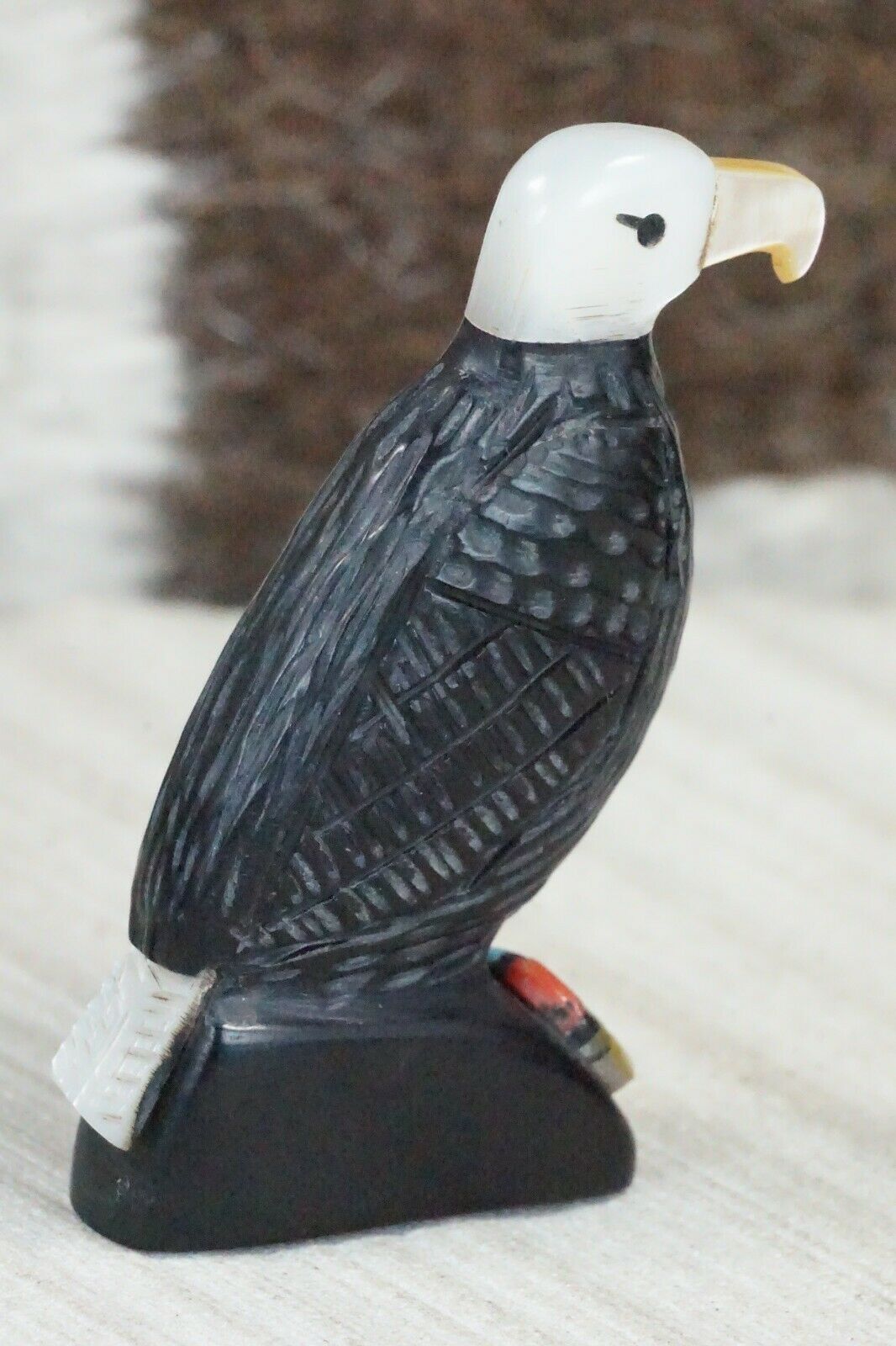 Eagle Zuni Fetish Carving - Darrin Boone - High Lonesome Trading