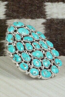 Turquoise & Sterling Silver Ring - Marlene Haley - Size 6